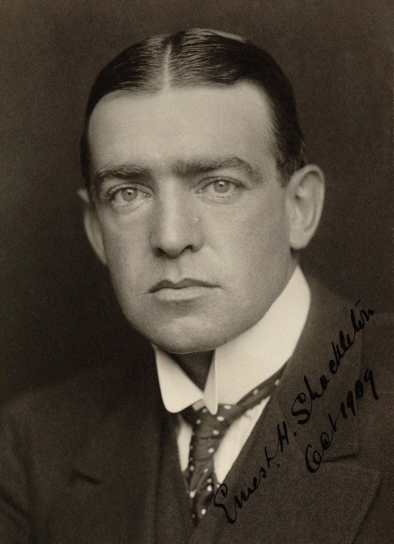 Sir Ernest Shackleton, before 1909. George Charles Beresford — public domain.